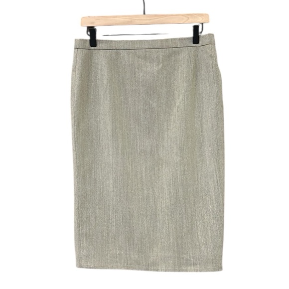 Burberry London Lined Pencil Skirt Taupe Size 8 - Picture 4 of 9